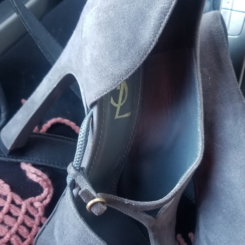 Yves Saint Laurent YSL women's shoes gray pumps size 8 - Picture 4 of 9